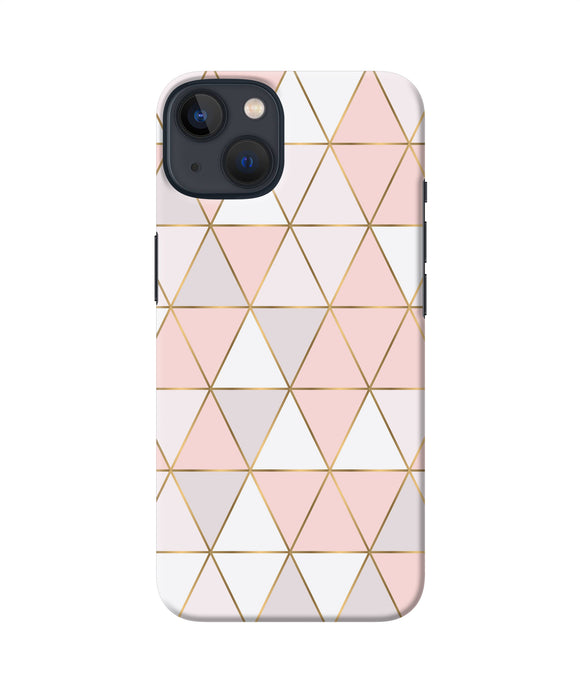 Abstract pink triangle pattern iPhone 13 Mini Back Cover