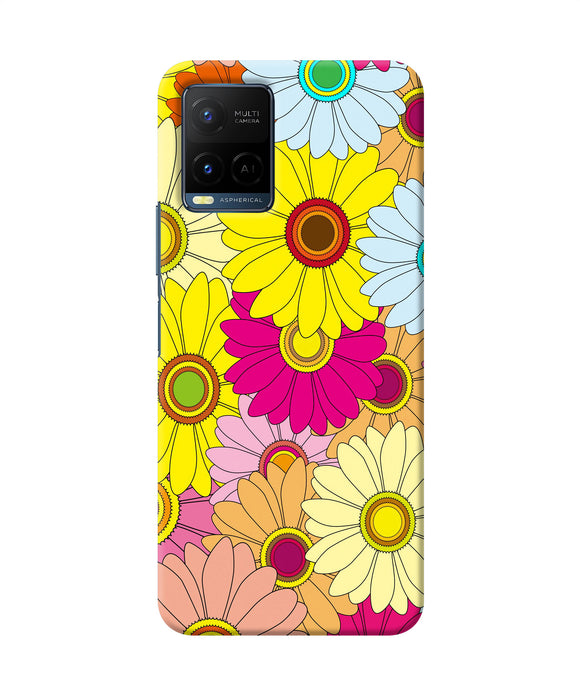 Abstract colorful flowers Vivo Y21/Y21s/Y33s Back Cover