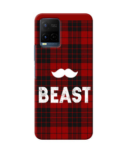 Beast red square Vivo Y21/Y21s/Y33s Back Cover