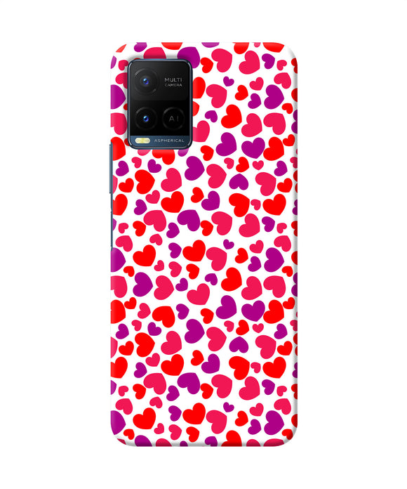 Red heart canvas print Vivo Y21/Y21s/Y33s Back Cover