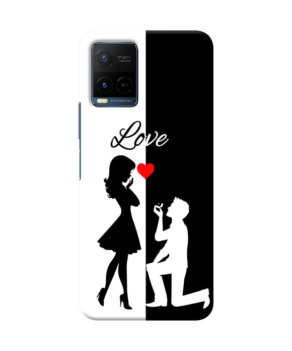 Love propose black and white Vivo Y21/Y21s/Y33s Back Cover