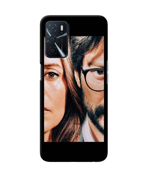 Money Heist Professor With Rachel Oppo A16 Back Cover