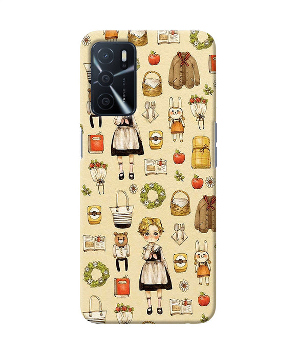 Canvas girl print Oppo A16 Back Cover