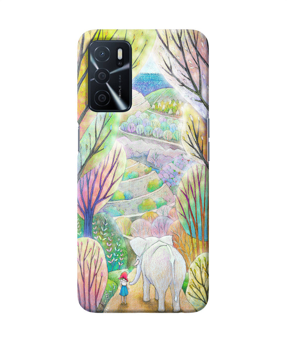 Natual elephant girl Oppo A16 Back Cover
