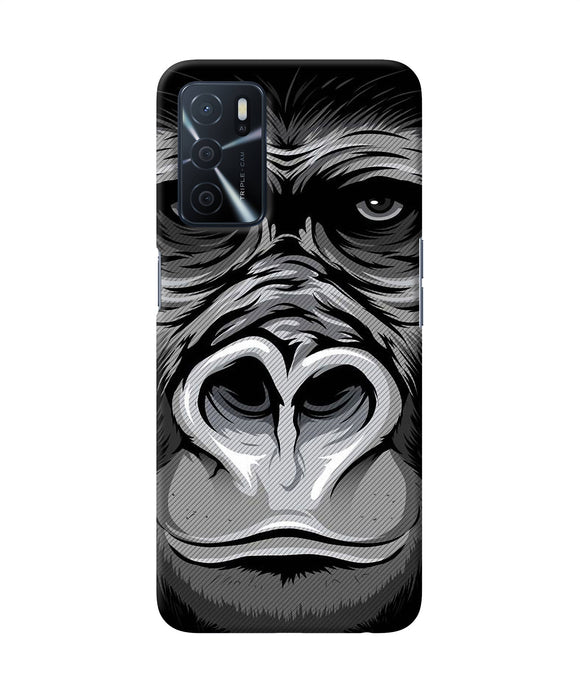 Black chimpanzee Oppo A16 Back Cover