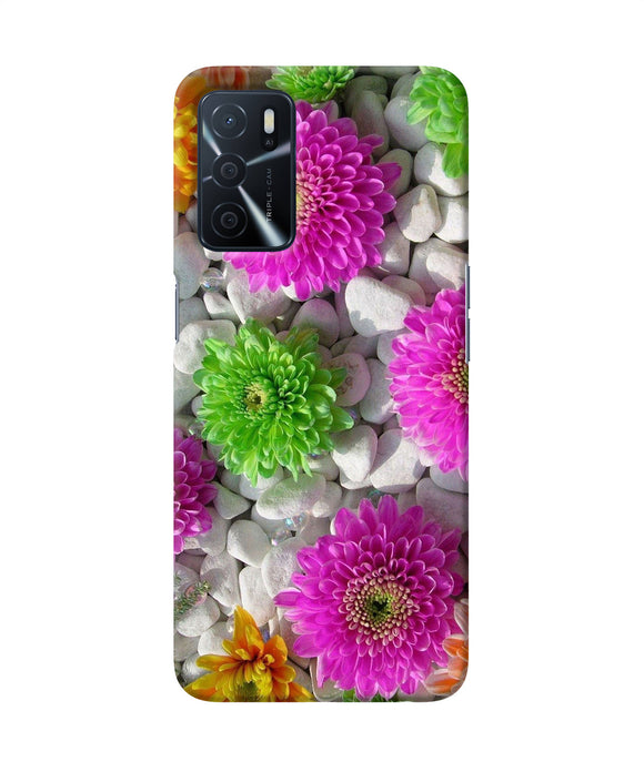 Natural flower stones Oppo A16 Back Cover