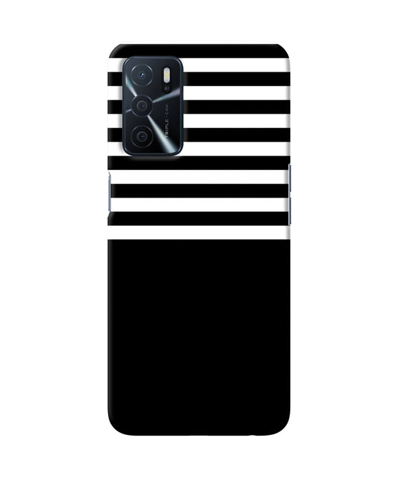 Black and white print Oppo A16 Back Cover