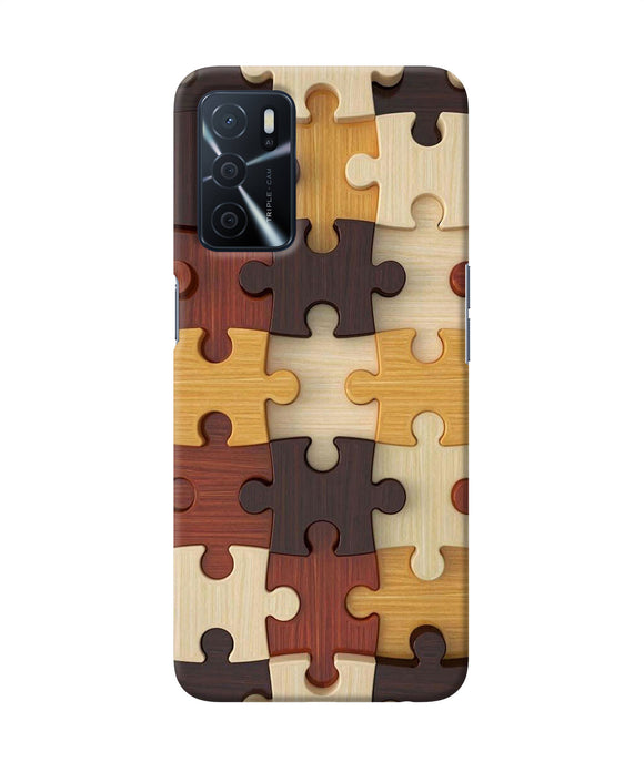 Wooden puzzle Oppo A16 Back Cover