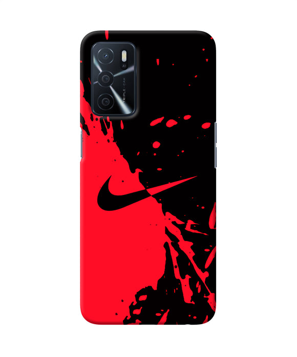 Nike red black poster Oppo A16 Back Cover