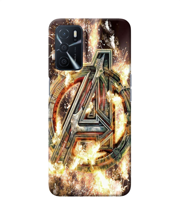 Avengers burning logo Oppo A16 Back Cover