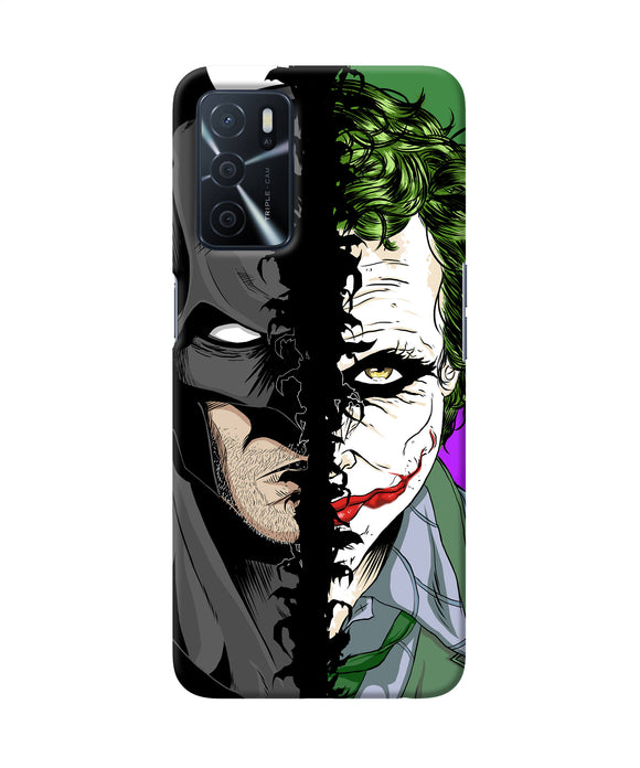 Batman vs joker half face Oppo A16 Back Cover