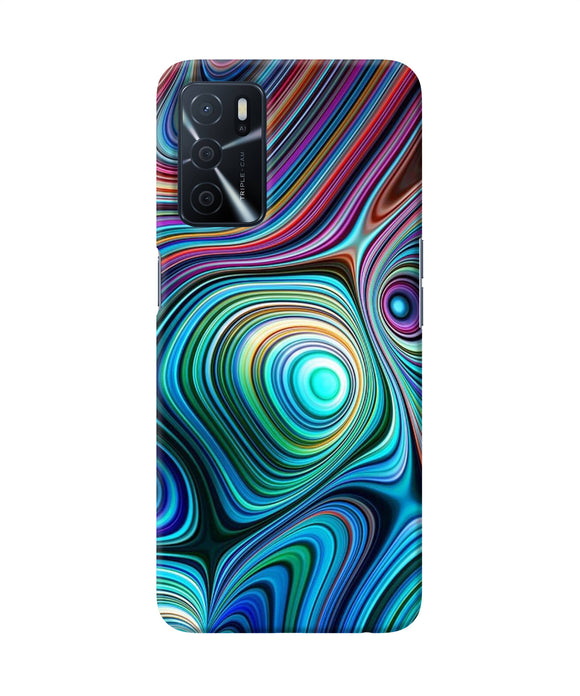 Abstract coloful waves Oppo A16 Back Cover