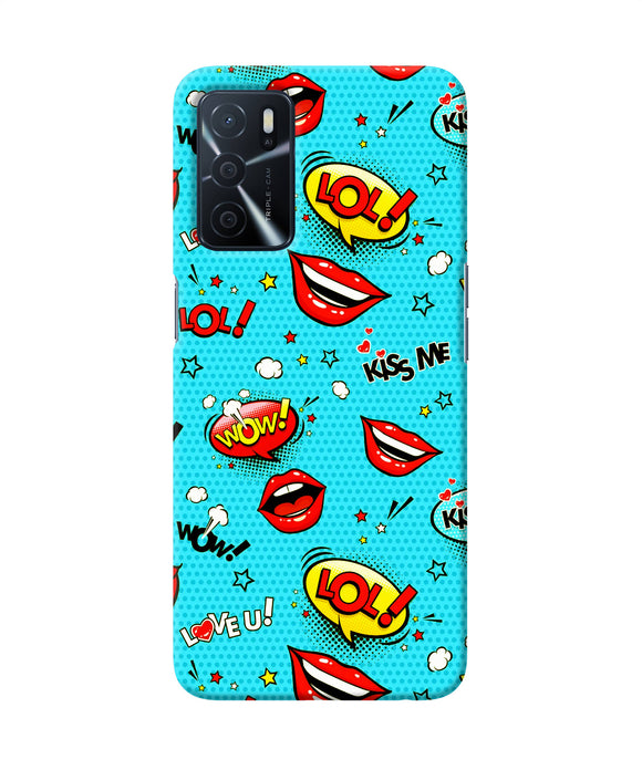 Lol lips print Oppo A16 Back Cover