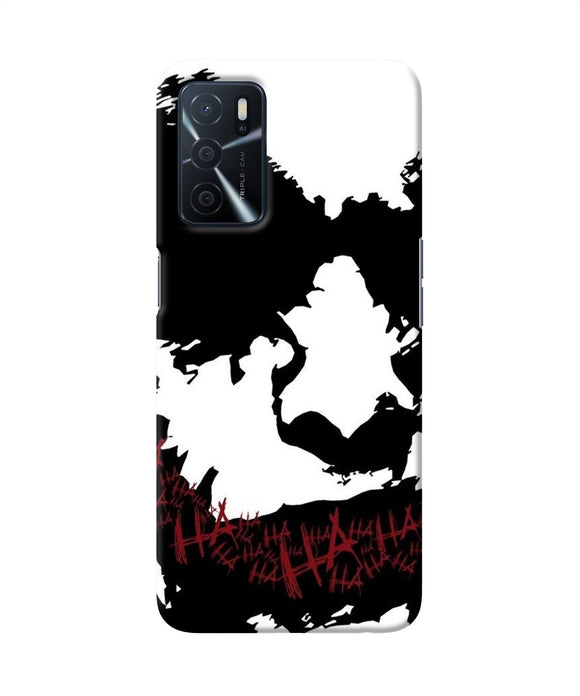 Black and white joker rugh sketch Oppo A16 Back Cover