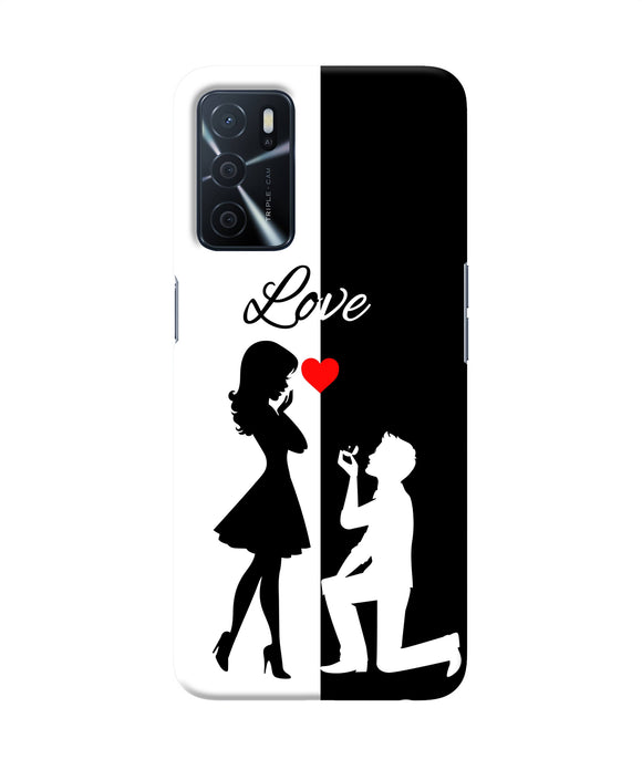 Love propose black and white Oppo A16 Back Cover