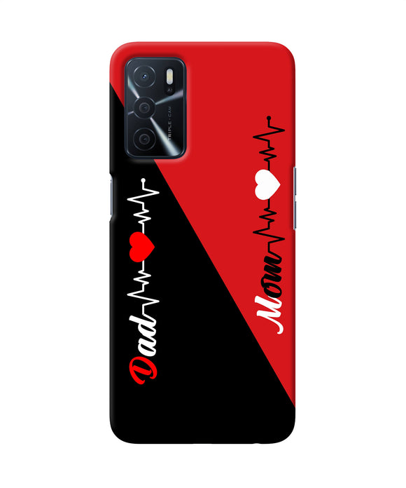 Mom dad heart line Oppo A16 Back Cover
