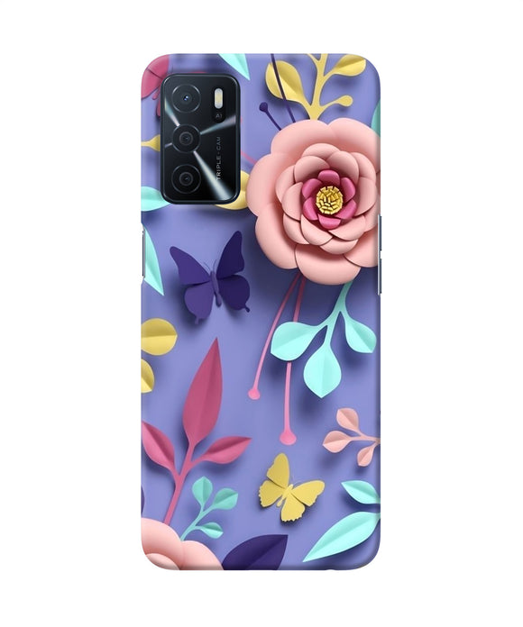 Flower canvas Oppo A16 Back Cover