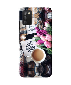 Love Coffee Quotes Samsung A03s Back Cover