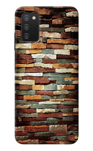 Bricks Pattern Samsung A03s Back Cover