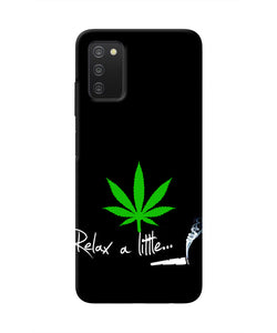 Weed Relax Quote Samsung A03s Real 4D Back Cover