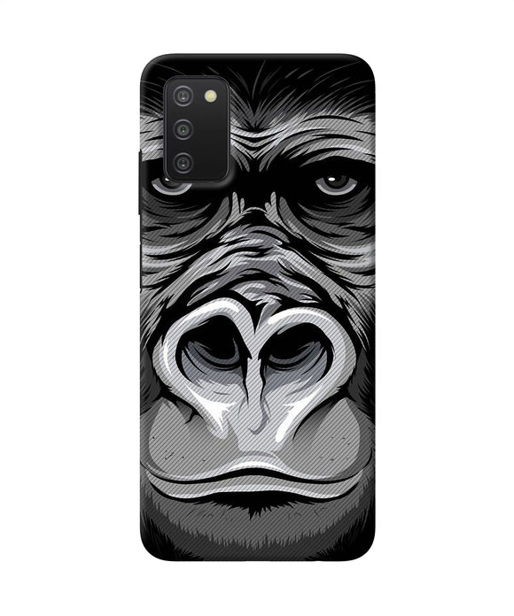 Black chimpanzee Samsung A03s Back Cover