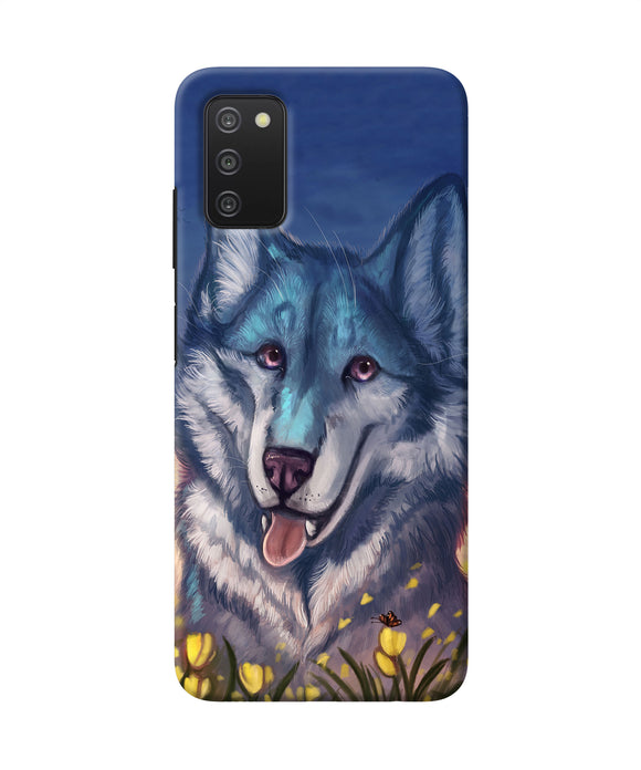 Cute wolf Samsung A03s Back Cover