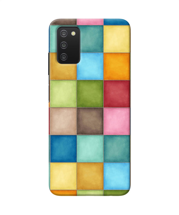 Abstract colorful squares Samsung A03s Back Cover