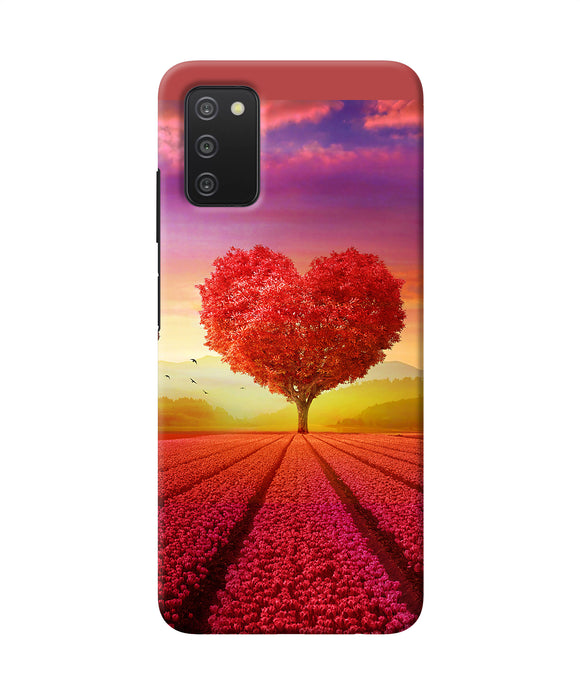 Natural heart tree Samsung A03s Back Cover