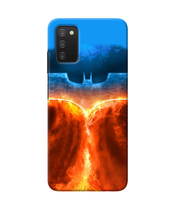 Burning batman logo Samsung A03s Back Cover