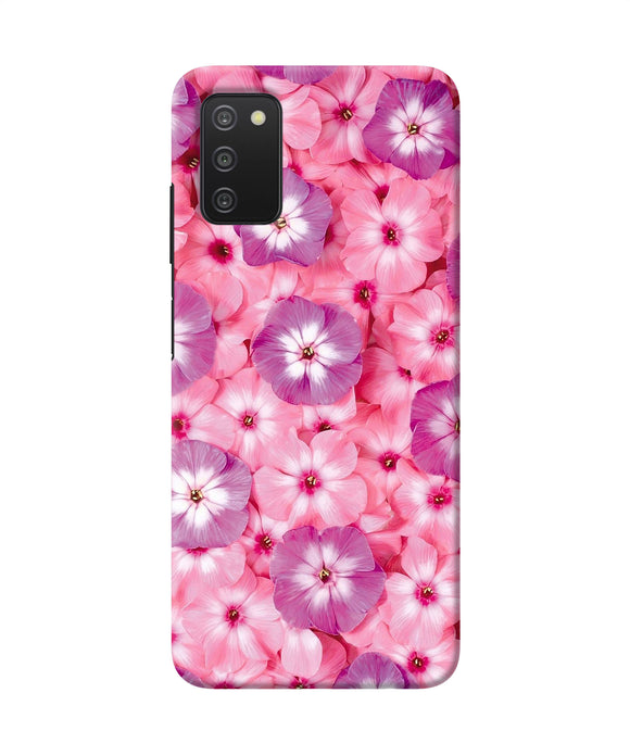 Natural pink flower Samsung A03s Back Cover