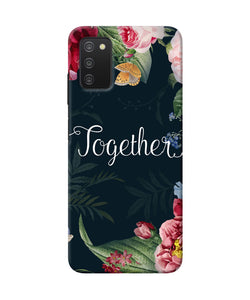 Together flower Samsung A03s Back Cover