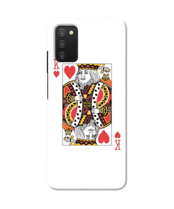 Heart king card Samsung A03s Back Cover