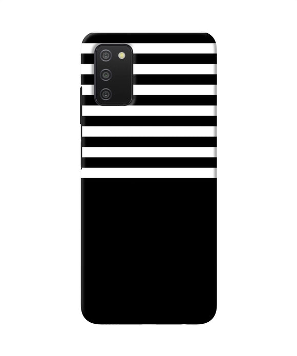 Black and white print Samsung A03s Back Cover