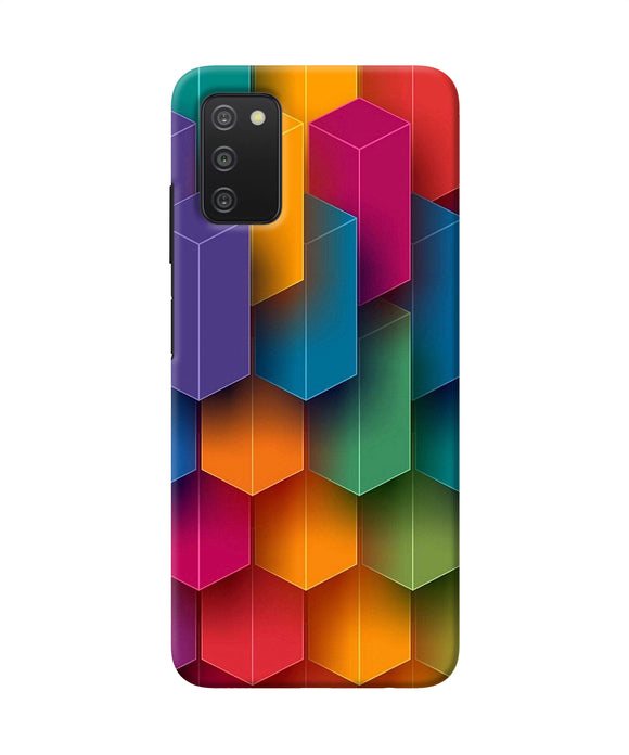 Abstract rectangle print Samsung A03s Back Cover
