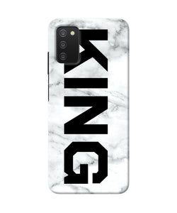 King marble text Samsung A03s Back Cover