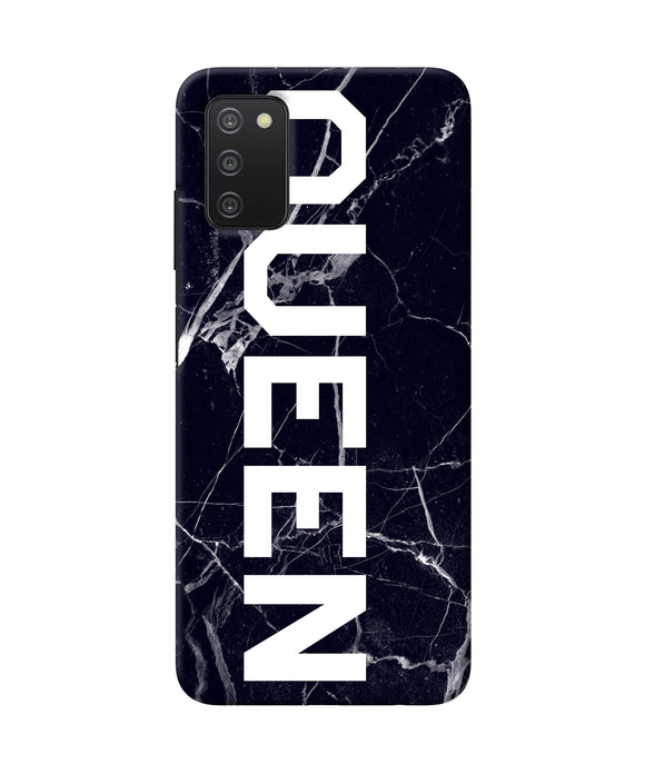 Queen marble text Samsung A03s Back Cover