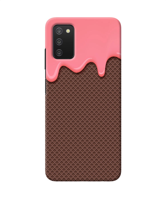 Waffle cream biscuit Samsung A03s Back Cover