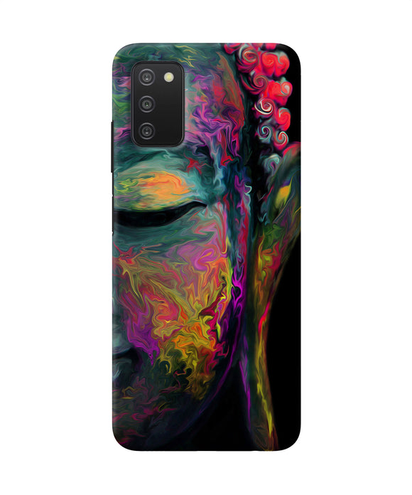 Buddha face painting Samsung A03s Back Cover