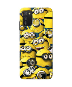 Minions crowd Samsung A03s Back Cover