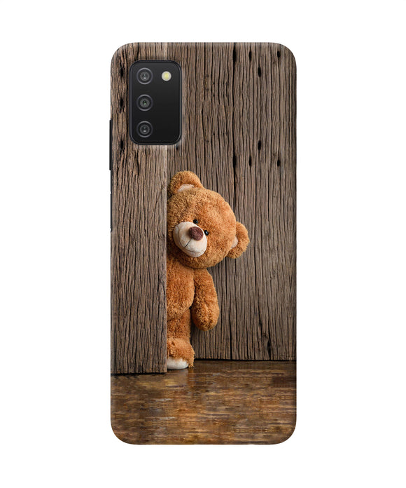 Teddy wooden Samsung A03s Back Cover