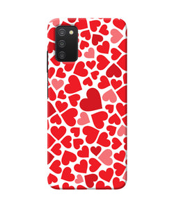 Red heart canvas print Samsung A03s Back Cover