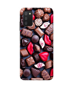 Valentine special chocolates Samsung A03s Back Cover