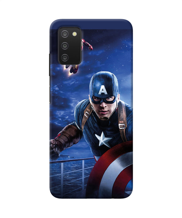 Captain with ironman Samsung A03s Back Cover