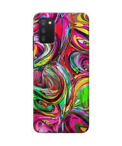 Abstract colorful ink Samsung A03s Back Cover