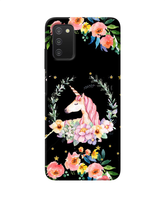 Unicorn flower Samsung A03s Back Cover