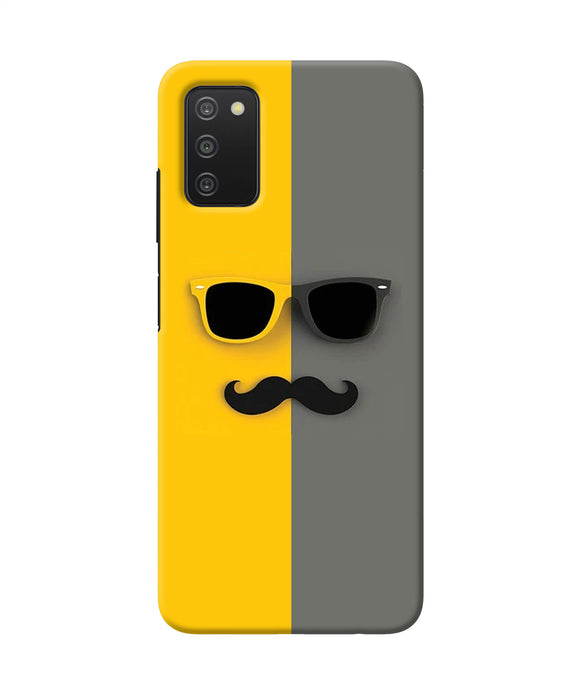 Mustache glass Samsung A03s Back Cover
