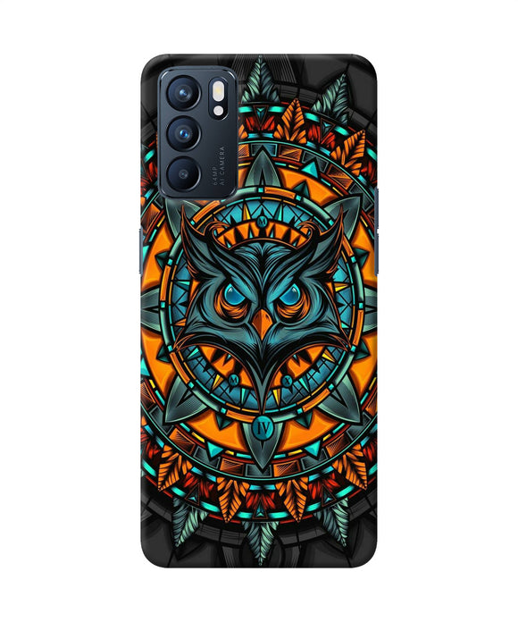 Angry Owl Art Oppo Reno6 5G Back Cover