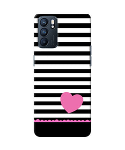 Abstract heart Oppo Reno6 5G Back Cover