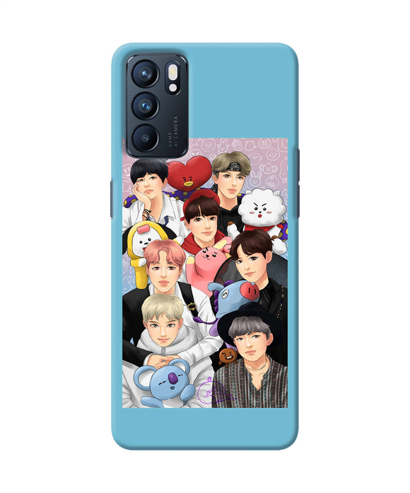 BTS with animals Oppo Reno6 5G Back Cover