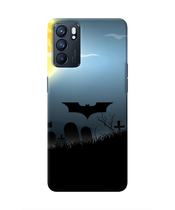Batman Scary cemetry Oppo Reno6 5G Real 4D Back Cover